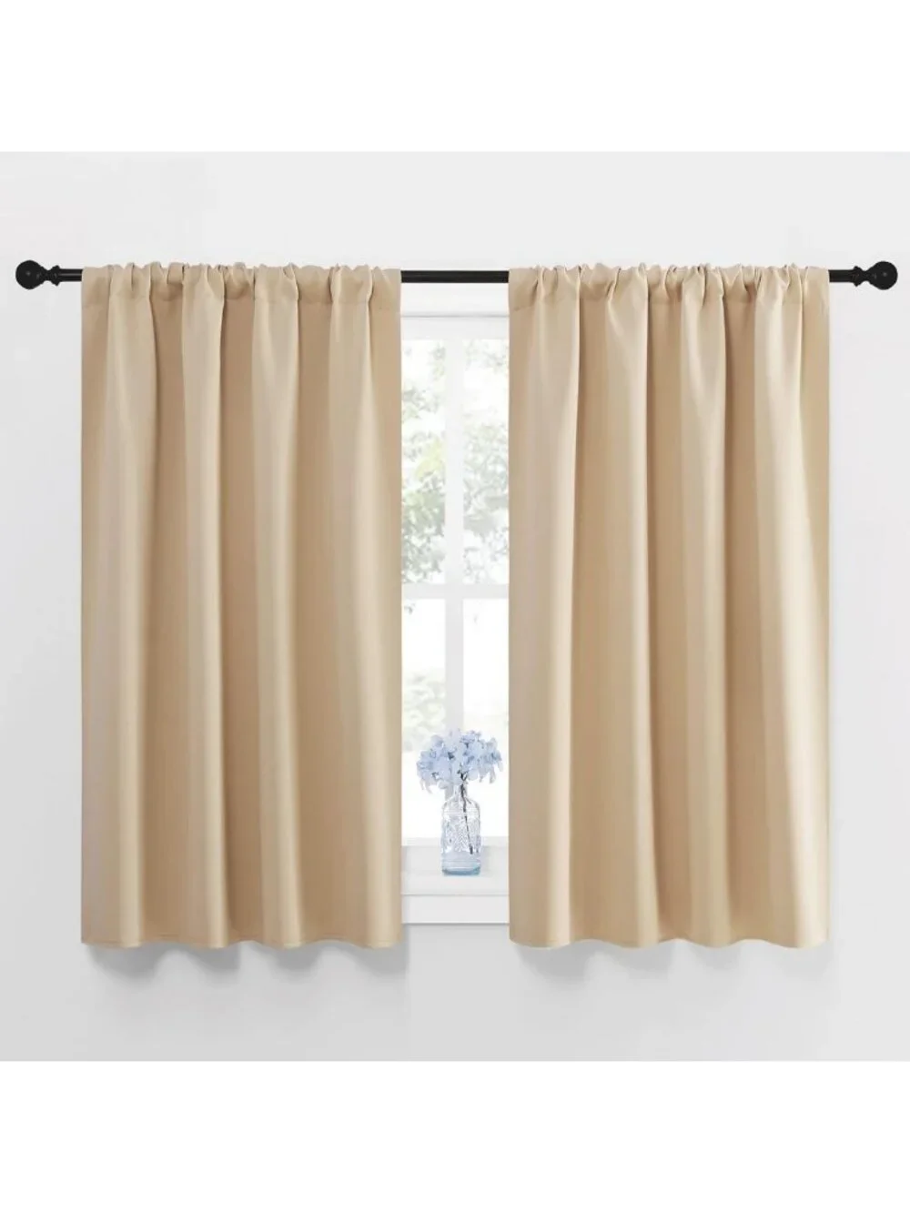 Blackout Thermal Insulated Curtains - Noise Reducing Room Darkening Drapes, Set